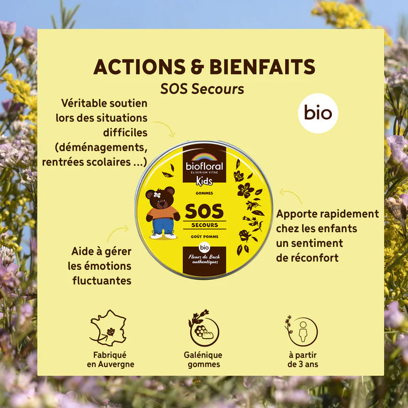 Gommes Fleurs de Bach ''SOS Secours''