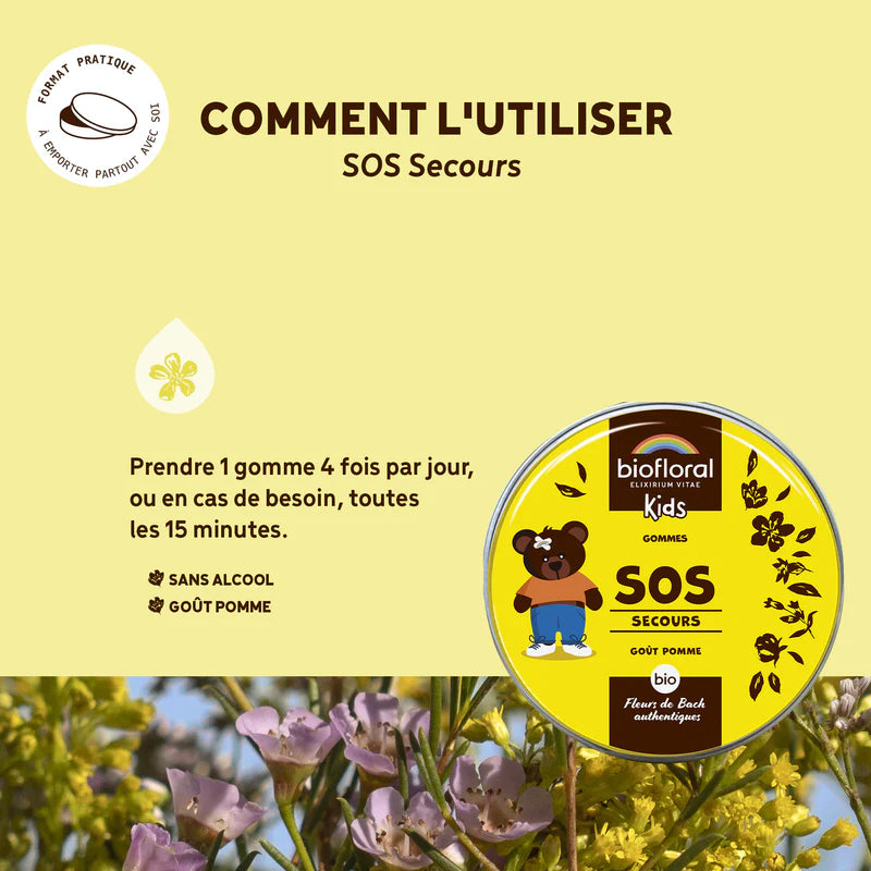 Gommes Fleurs de Bach ''SOS Secours''